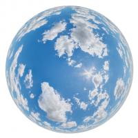 12K blue clouded skydome HDRi panorama